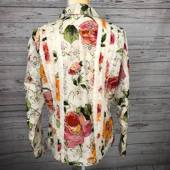 Coldwater Creek Floral Women’s Jacket Sz 14 - Picture 2 of 8